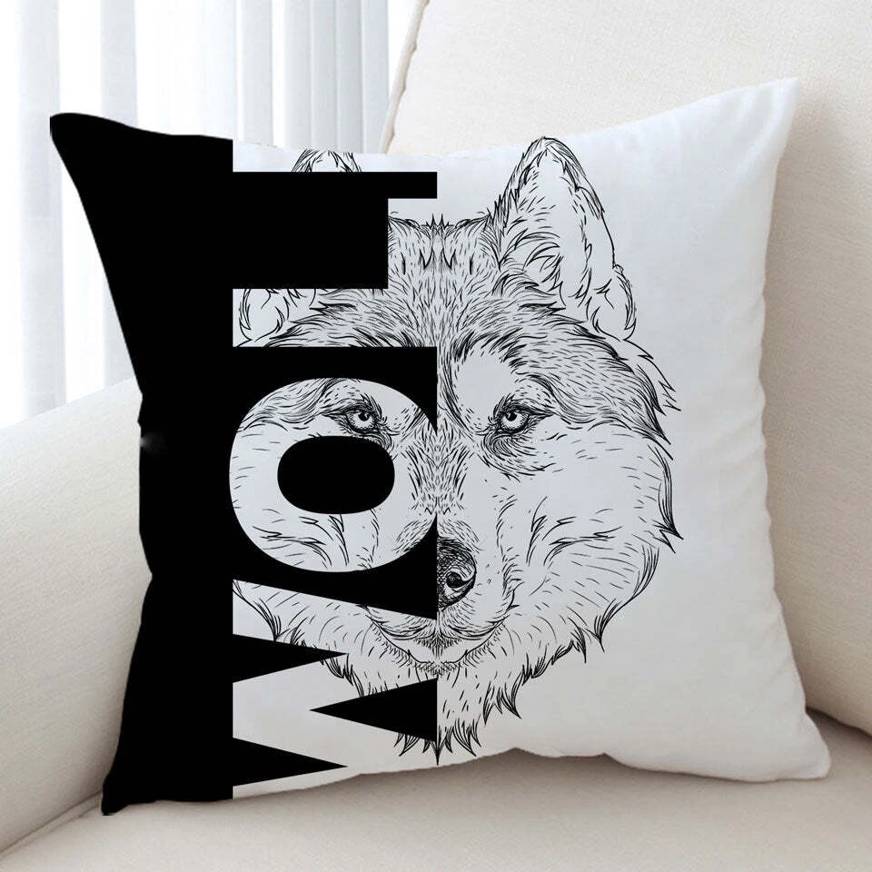 Wolf cushion cheap cover