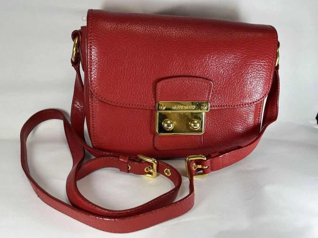 Borsa a tracolla MIU MIU rossa Madras in pelle ottima