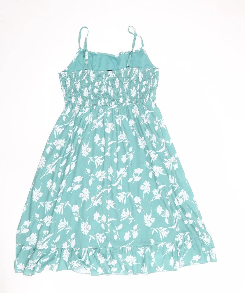 Vestido sin mangas Grace Karin para mujer verde floral poliéster talla M cuello redondo pulóver Foto 2 de 4