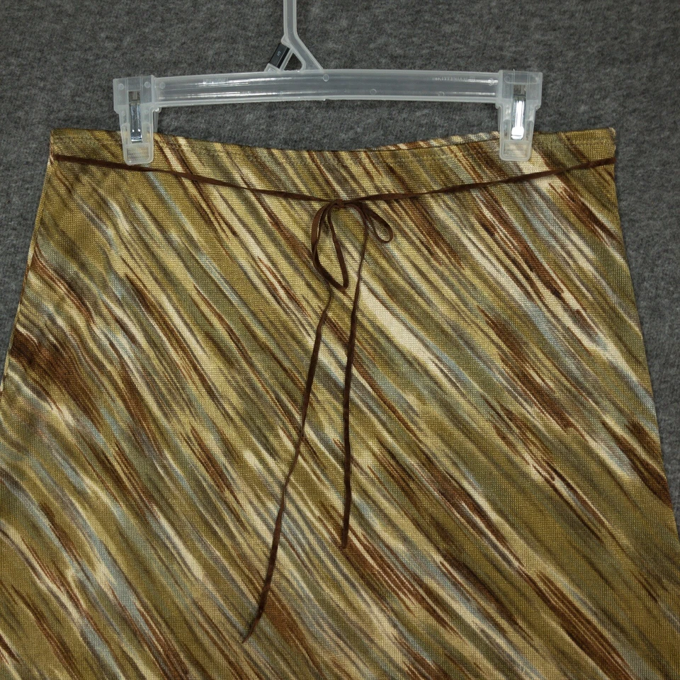 Vintage Y2K Wet Seal Brown Green Short Skirt Made in USA Size Large Streetwear - Image 2 of 4
