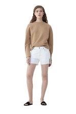 Citizens of Humanity Corey Slouchy Shorts In White Distressed Sz 25