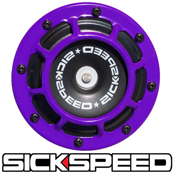 ONE SICKSPEED PURPLE SUPER LOUD ELECTRIC BLAST TONE HORN MOTORCYCLE 12V
