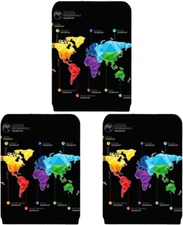 VALICLUD of 3 Suitcase Cover Luggage case Mx3pcs, World Mapx3pcs 