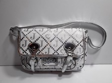 Justice Silver White Purse Girls Youth Purse Handbag 2014 Initial J Sequins Flap