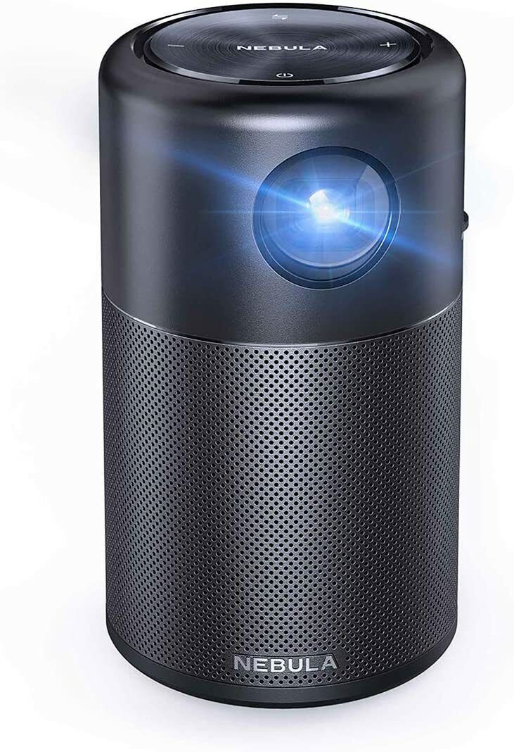 Nebula Capsule Smart Portable Wi-Fi Mini Projector 100" Home Theater 360°Speaker