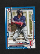 2021 Bowman Draft Freddy Valdez BD-96 Blue Parallel 83/150 Boston Red Sox