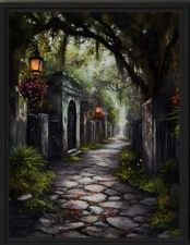 New Orleans Cemetery Art #1, Canvas, Optional Frame, Gothic Aesthetic Wall Art