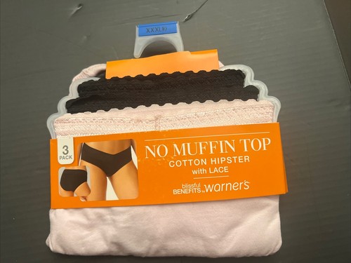 Warners No Muffin Top Baumwolle Hipster mit Spitze 3er Pack 3XL10 Blissful Benefits
