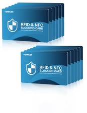 RFID Blocking Card 12 Pack Wallet Shield Credit Card Protector NFC Bank Debit Bl