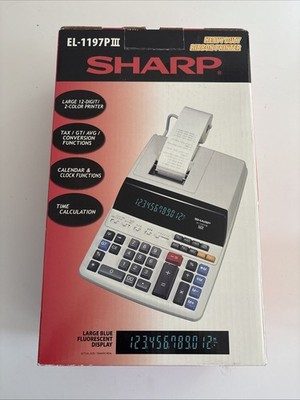 Sharp Printing Calculator - Brand New - Bookkeeping Accounting Model EL-1197PIII