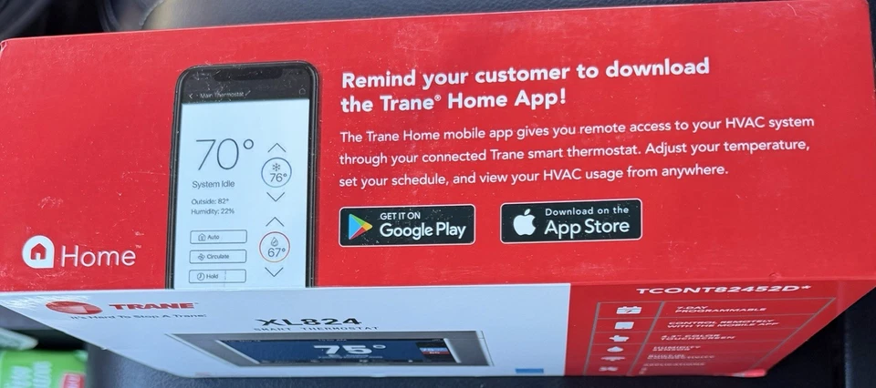 Train Smart Thermostat XL824 Model#TCONT82452D TOUCH SCREEN 4.3” Color - Image 3 of 4