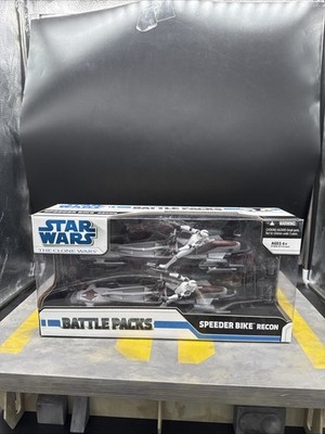 Star Wars Clone Wars 2008 Speeder Bike Recon 2 Troopers & 2 Bikes