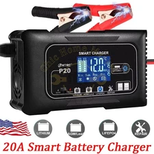 2025 NEW Smart Battery Charger,12V/20A 24V/10A.Lithium,Lifepo4,Lead-Acid AGM/GEL