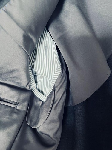 Uniqlo Premium Wool Suit Setup L Charcoal Gray Business Casual Mens - Picture 10 of 20