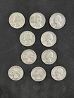 Lot of Ten (10) Washington 90% Silver Quarters (5) 1964 D & (5) 1951 D