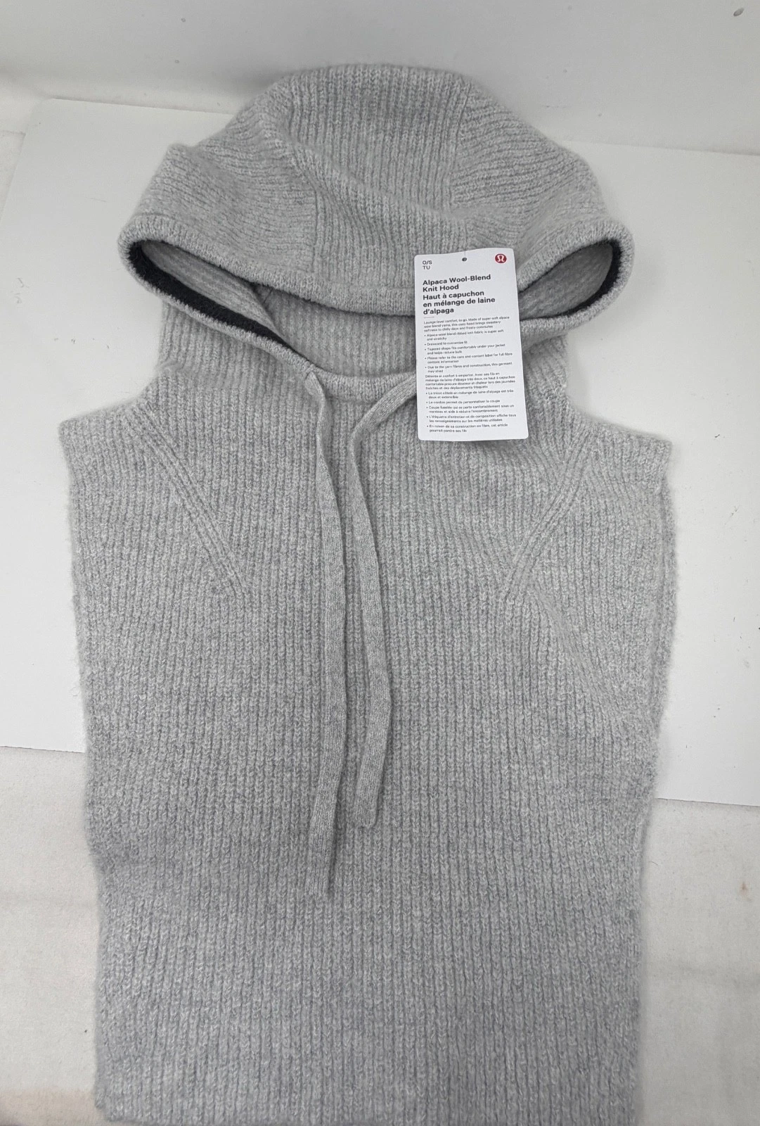 Lululemon Alpaca Wool Blend Knit Hood Gray