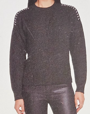Sweater Black Embellished Long Sleeve Soft Women's XS By Express MSRP 78.00
