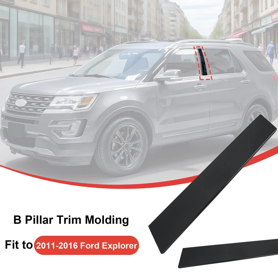 Par de molduras de puerta pilar B conductor y pasajero para Ford Explorer 926-449 2011-2016 Foto 2 de 4