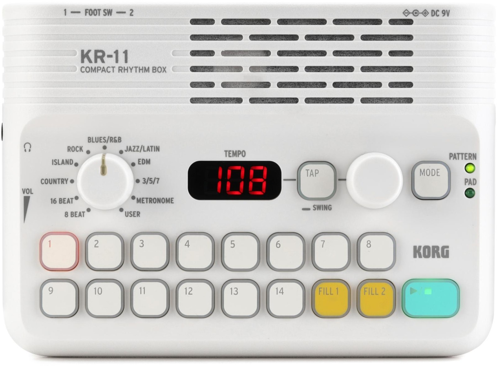 Компактная ритм-бокс Korg KR-11 21290₽