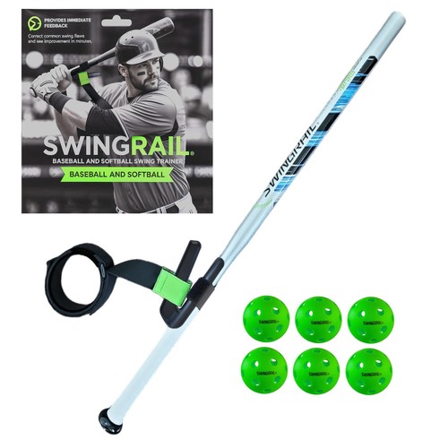 Baseball & Softball Swing Trainer + Speed Stick Training Bat + 6 ...