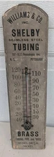 Antique Williams And Co Shelby Tubing Pittsburgh Pa Wooden Thermometer