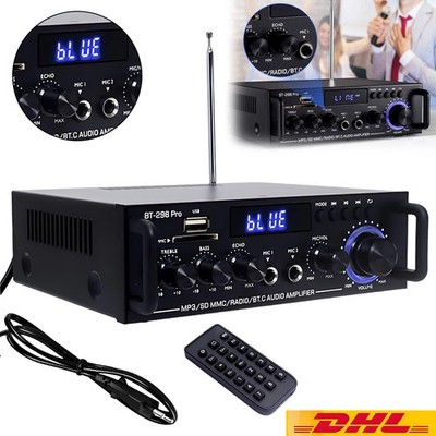 80W HiFi Verstärker Bluetooth 5.0 Mini Stereo Audio Amplifier Receiver FM Radio