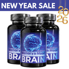  3 Pack  Brain Memory and Mood Support Supplement Pills Advanced Formula