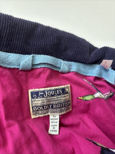Joules Boldly British Youth Girls Navy Blue Quilted Padded Jacket Size 7Y - Picture 10 of 11