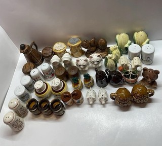 Salt & Pepper Shaker Lot 20 Pairs Mismatched Vintage Novelty Bulk Collection