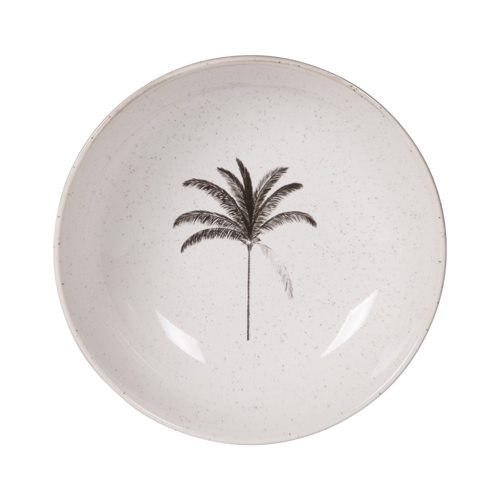 Assiette creuse Palm 21 cm grès Table Passion vaisselle de table lot de 6 pièces design