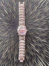 Orologio Vintage BOY LONDON Union Jack Bracciale Metallo Stephane Raynor Y2K Raro