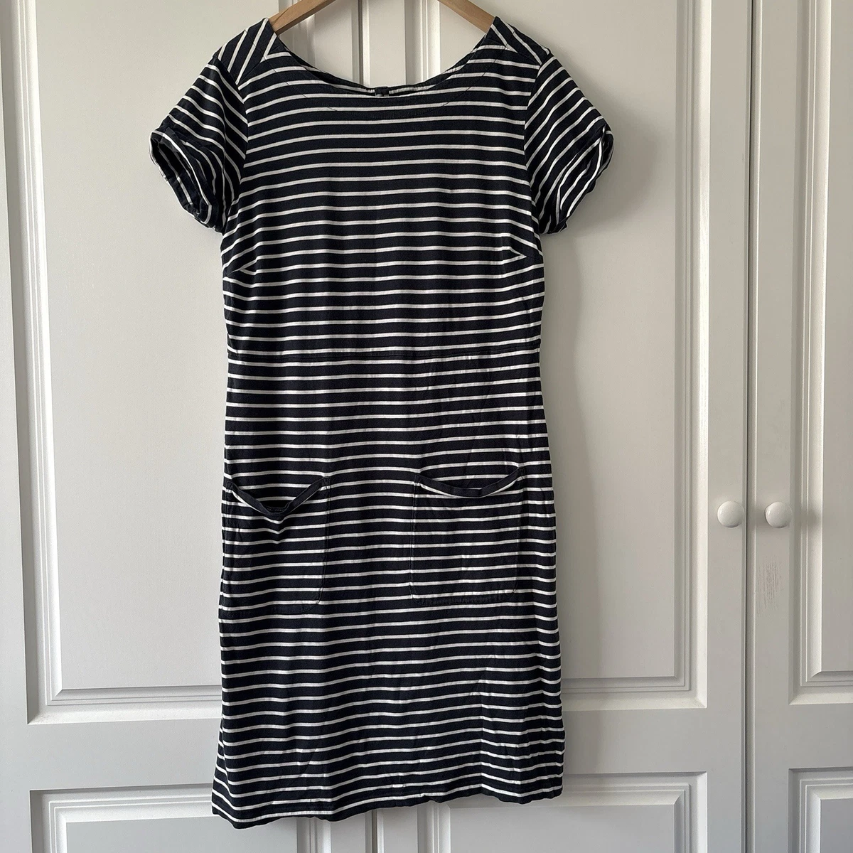 white stuff glitter stripe jersey dress Amy Striped Dress in NAVY MULTI