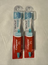 2 x Colgate Slim Soft Deep Clean Toothbrush Better Plaque Removal NEW
