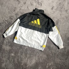 Adidas Vintage Windbreaker Jacket 90s Mens Medium Oversized Big Logo Embroidery