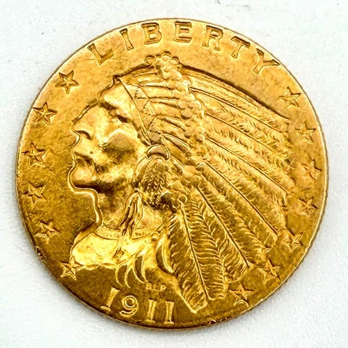 1911 Indian Quarter Eagle — photo from the most recent tracked eBay sale