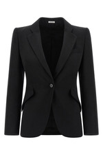 ALEXANDER MCQUEEN Black Wool Blazer New & Authentic