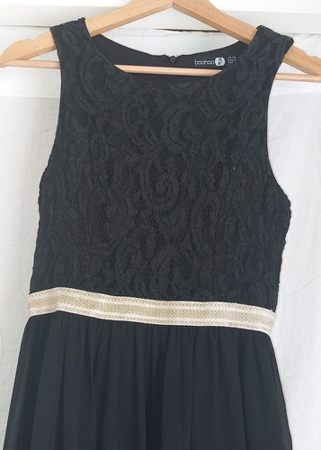 Black Gold Dress Size 10 - Picture 2 of 4