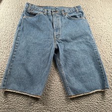 Vtg 90's Levi's 505 Men's Denim Shorts Blue 34 32 Fits Orange Tab Made In USA