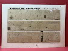 Beetle Bailey Sunday Comic By Mort Walker Original Mat Proof Sheet 1969 Rare!