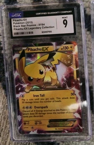 Pokemon Pikachu ex XY84 (2015) Black Star Promo Legendary Collection CGC 9