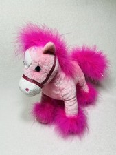 Y2K 2000s Toys R Us Animal Alley  Pink Horse Plush Animal Alley Pink Pony