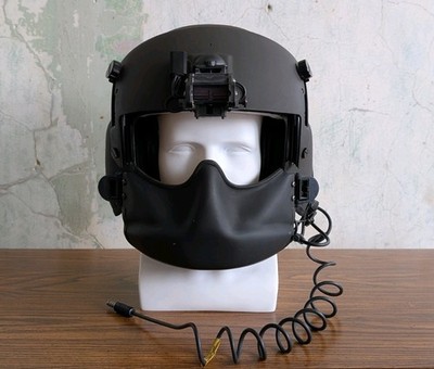 Gentex CV-22 Hgu-56 & Maxillofacial Helicopter Pilot Flight Helmet Sz M, Tested