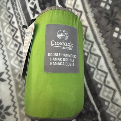 *STAIN* Cascade Oasis Double 2 Person Travel Hammock Green - 440lb Limit
