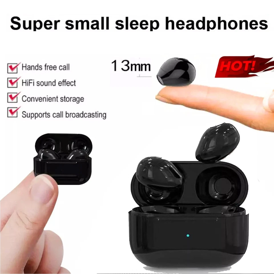 NEW Mini Earbuds Invisible Sleep Headphone Bluetooth 5.2 Earphones Wireless - Image 4 of 4