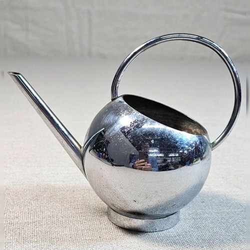 Russel Wright for Chase Brass Art Deco Chrome Syrup Pitcher 1935 Pancake Corn Se