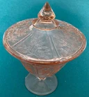 VINTAGE~PINK~COVERED DEPRESSION GLASS DISH~FEDERAL GLASS~SHARON~CABBAGE ROSE~WOW