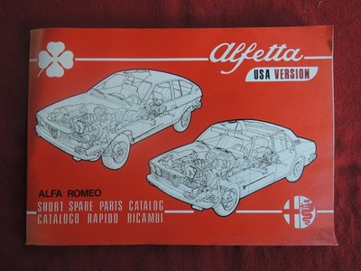 Alfa Romeo ALFETTA GT / Alfetta Sedan USA Used FACTORY SPARE PARTS CATALOG #2462