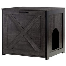 Cat Litter Box Furniture Hidden, Cat Litter Box Enclosure, Reversible Entranc...