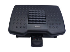 Mind Reader Adjustable Height Ergonomic Foot Rest with Massage Rollers, Black
