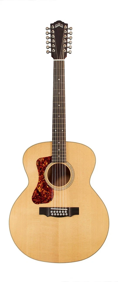 Guitarra Eléctrica Acústica Jumbo para Zurdos Guild F-2512E, Tapa de Abeto Sólido Foto 2 de 3